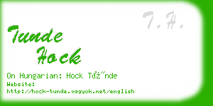 tunde hock business card